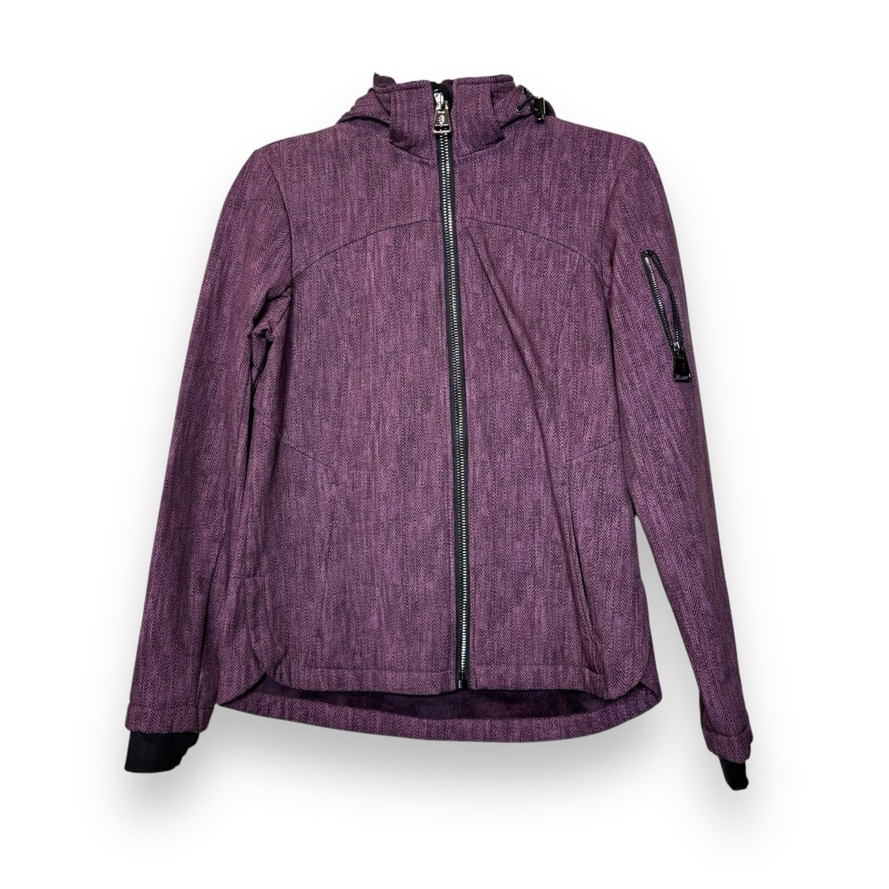 FREE COUNTRY Womens Jacket Freeform Hooded  Sz S W/ thumb holes Fleece‎ lined